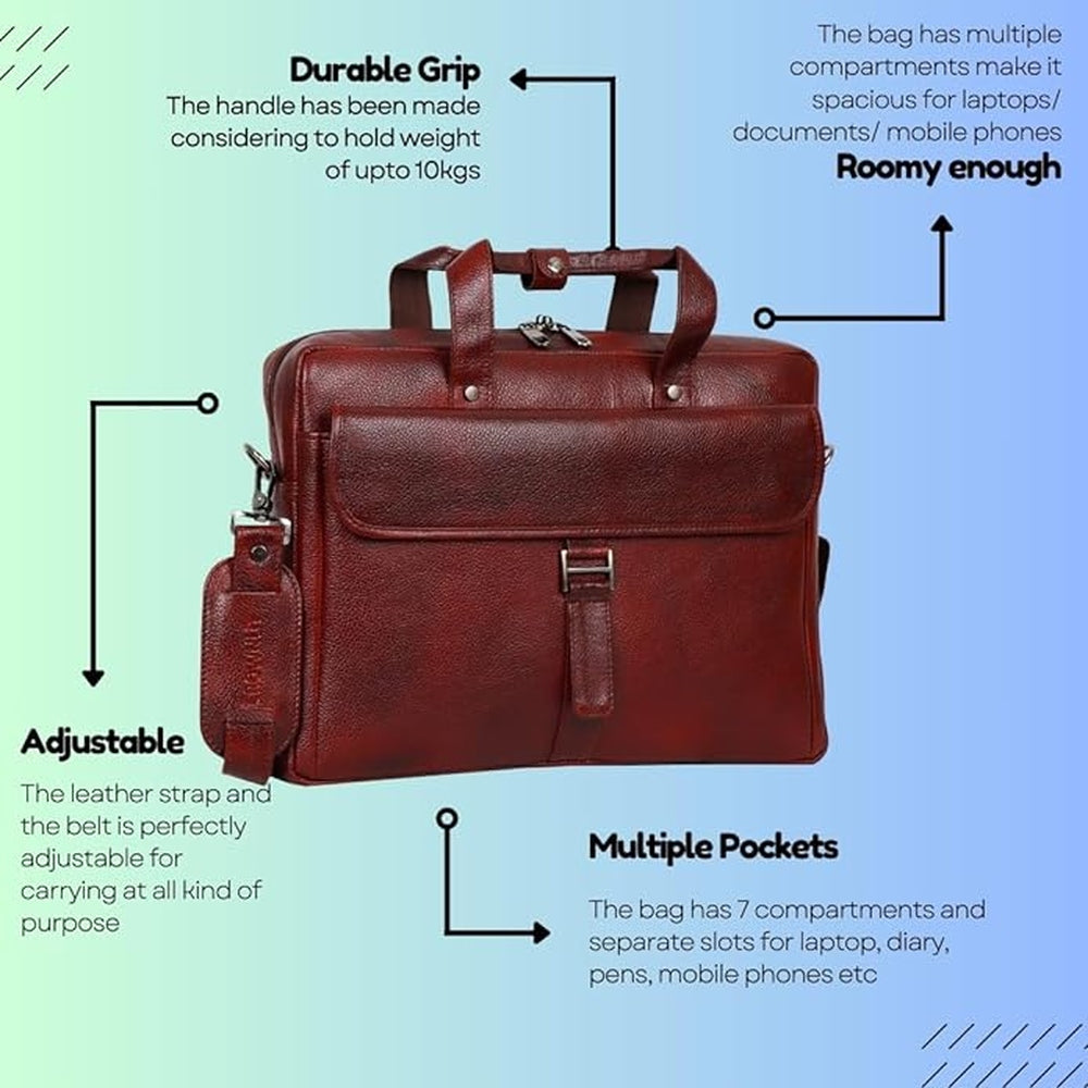 Genuine Buffalo Leather hotsell Briefcase