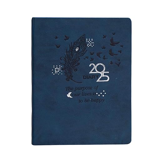 Crownlit 2025 Grey B5 Dated Diary, Color Blue.