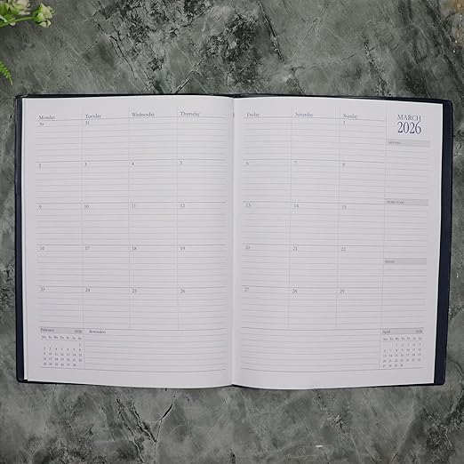 Crownlit 2025 Monthly Calendar Planner - 15-Month Compact Organizer with Two-Page Monthly View | Lightweight & Durable | Perfect for Reminders & Important Notes