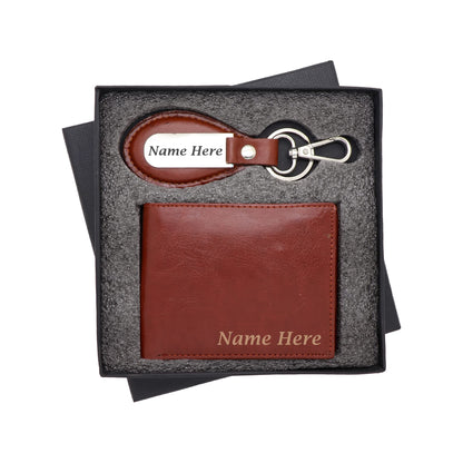 Wallet & Keychain Combo with Name