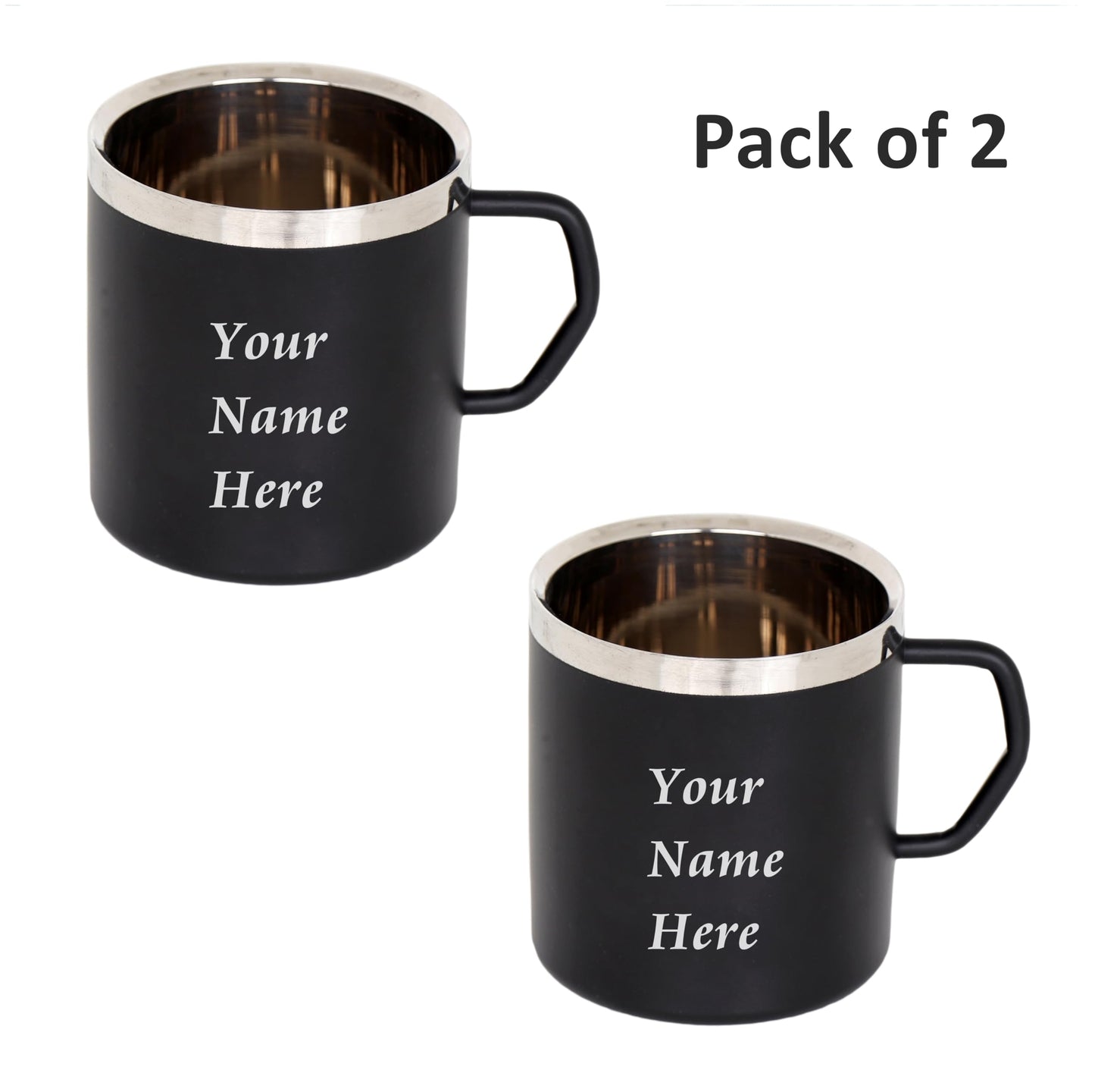 Personalised Stainless Steel Mugs, Heavy Quality