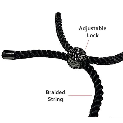 Name Bracelet with Loop Lock, Color : Black