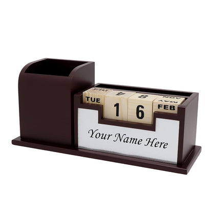 Desk Organizer with Calendar & Pen Stand